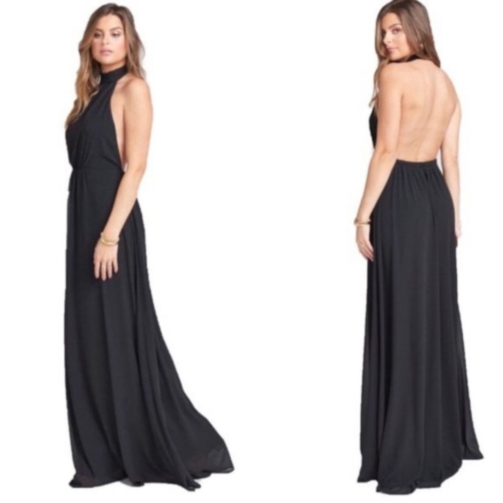 Show Me Your MuMu Black Backless Maxi Dress